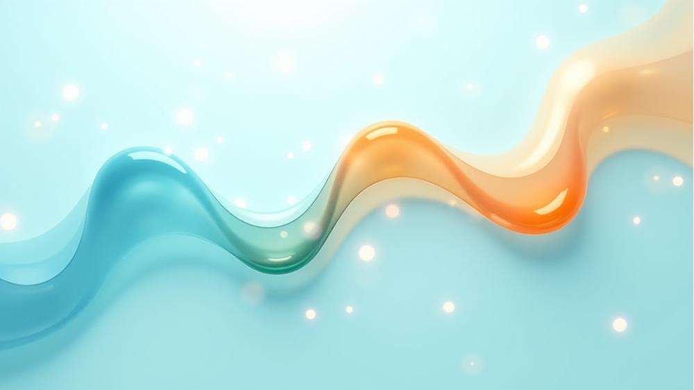 Icone stilizzate che rappresentano qualità, innovazione, sostenibilità e servizio clienti, su sfondo acquatico.