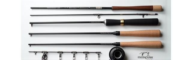 Una varietà di anelli Fuji, portamulinelli personalizzati e impugnature ergonomiche.