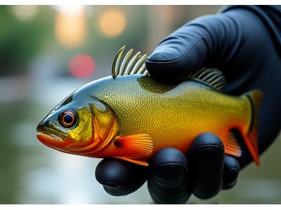 Un cavedano di medie dimensioni pescato in un fiume cittadino, mostrato in primo piano con l'acqua urbana sfocata sullo sfondo.