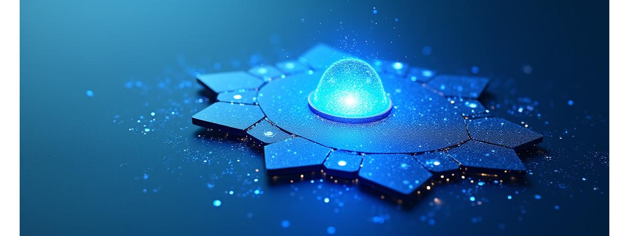 Uno scudo digitale intricato che protegge un fascio di dati, simbolizzando la protezione della privacy e la sicurezza delle informazioni.